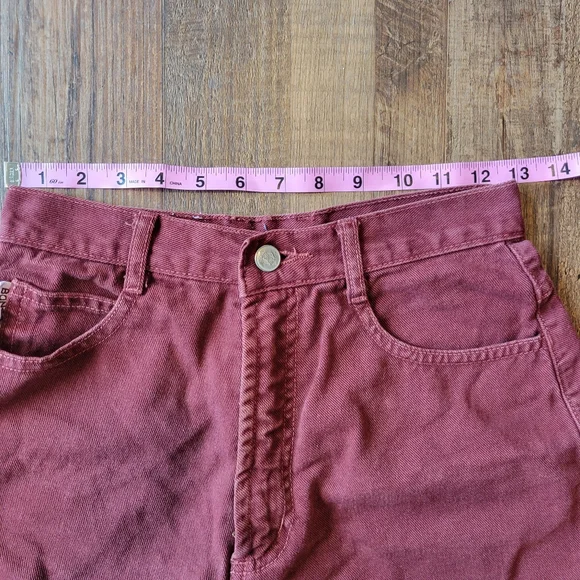Vintage 90s Y2K BONGO Red High Waist Jean Shorts - Picture 6 of 8